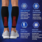 Fittest Pro Calf Compression Sleeves and Leg Wraps for Shin Splint Support, Pain Relief for Running, Basketball, Cycling