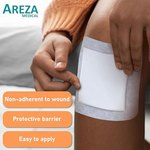 Areza Medical - Bordered Gauze Island Dressing - Wound Dressing - Latex Free - sterile - 6" x 6" - 30 per Box