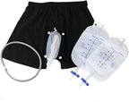 Wearable Urine Bag Male Urinal Bag Incontinence Pants for Men, Reusable Portable Male Collection Bags Urinal System with Collection Bag Portable Leak Proof Leg Pee for Elder (L)