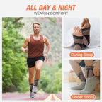Copper Ankle Brace Compression Sleeve for Women & Men (1 Pair), Foot Arch Support Sock for Pain Relief, Plantar Fasciitis, Achilles Tendonitis