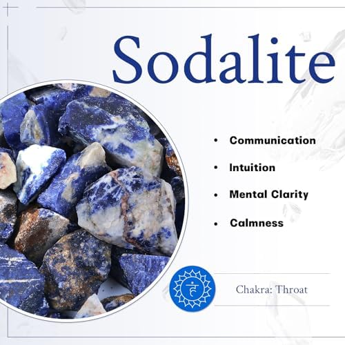 mookaitedecor Set of 5 Star Shape Healing Crystal Pocket Palm Stones, Polished Worry Stone for Reiki Chakra Balancing, Jewelry Making, Home Decoration, Sodalite