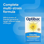 Optibac Probiotics for Digestive Health, 30 Capsules | 6 Scientifically Researched Strains with 5 Billion Live Cultures | Gluten Free & Vegetarian | Supports Gut Flora & Digestive Health