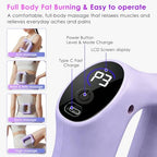 Electric Full-Body Fascia Ring, Full-Body Fascia Ring Massager with Adjustable Strap, 8 Vibration Modes Hands-Free Fast Fat Burning for Belly, Back, Legs, Waist
