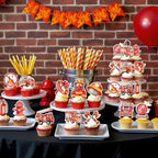 48 Pcs Fire Truck Cupcake Toppers Firetruck Birthday Decorations Firefighter Cupcake Toppers Fire Truck Birthday Decorations