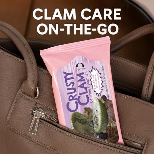 Crusty Clam Wipes - Funny Moist Wipes for Women, Hilarious Gag Gift & Party Favor - Bachelorette Supplies, White Elephant Gifts, Stocking Stuffer Essential