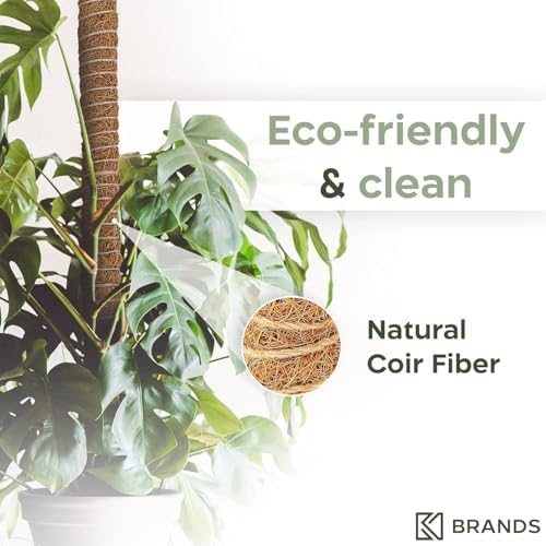 2 Pack 48'' Bendable Moss Pole Monstera Plant Support for Climbing Indoor Plants - Stakes for Potted Climbers - Tall Sticks Indoor Trellis for Houseplants - Accessories for Monstera Pot
