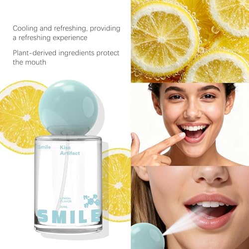 2 Pcs Probiotic Oral Spray for Long-Lasting Freshness, Alcohol-Free Oral Spray with Probiotics for Breath Care, Promotes Oral Health, Convenient Travel-Sized Breath with Lemon + Cucumber Flavor