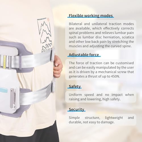 Lumbar Traction Device Decompression Belt Back Stretcher Spinal Decompression Devices Spine Pain Relief Scoliosis Support Belt Brace Scoliosis Treat Support Back Problems