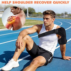 Shoulder Brace for Men and Women for Torn Rotator Cuff,Arm Sling Shoulder Immobilizer,Shoulders Compression Sleeve and Support For Pain Relief (1, Black)