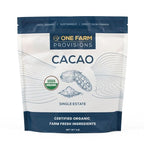 One Farm by WAAYB Organic Cacao, Single Estate, Non-GMO, Fair-Trade, Vegan, Gluten Free, 100% Raw Rizek Cacao in Resealable Bag for Cooking, Smoothies, Lattes & Baking (1 lb, Powder)