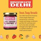 Brooklyn Delhi - Date Tamarind Chutney - Made with Sweet Dates and Tamarind - Vegan, Nothing Artificial - 9oz