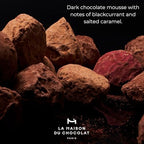 LA MAISON DU CHOCOLAT Flavored Truffles Gift Box, Gourmet French Dark Chocolate Gift Box (12 Pieces)