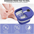 HOSPAN Collapsible Foot Spa Electric Rotary Massage, Foot Bath with Heat, Bubble, Remote, and 24 Motorized Shiatsu Massage Balls. Pedicure Foot Spa for Feet Stress Relief - FS02A