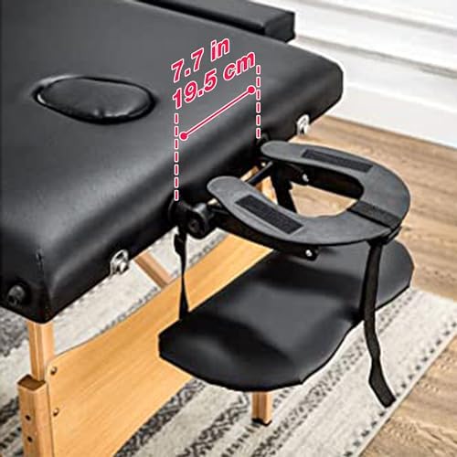Noverlife Face Cradle for Massage Table, Adjustable Massage Headrest Platform Aluminum Face Holder, Durable Massage Bed Face Cradle Replacement for Beauty Spa Therapy Tattoo