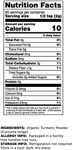Terrasoul Superfoods Organic Turmeric Powder, 16 Oz : Curcumin - Lab Tested for Purity - Premium Quality - Great for Inflammation