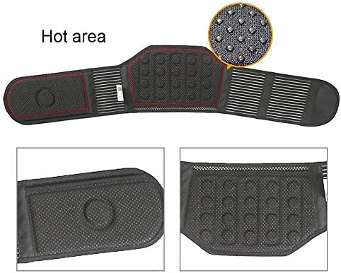 Lumbar Brace Magnet Heating Lower Back Support Belt for Men and Women Pain Relief and Injury Prevention Adjustable Breathable (Size : M)