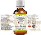 Greenwood Essential Linseed Oil (Linum usitatissimum) | Cold Pressed | Natural | Undiluted | For Diluting Essential Oils | For Skin & Massage | Men & Women | 100ml (3.38 oz)