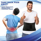 Back Brace for Lower Back Pain - Lumbar Support Belt for Women & Men - Relief Back Pain, Relief for Herniated Disc, Sciatica, Scoliosis 5XL(53"-65")