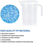 Fdit Plastic Measuring Cups Clear Cup Measurement Tool with Lid Kitchen Cooking Baking Accessaries(500ML)