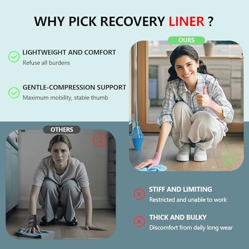 Carpal Tunnel Wrist Brace Support Mommy Thumb Stabilizer Wrist Compression Sleeve for Arthritis,CMC & Hand Pain Relief,De Quervain,Trigger Finger - Fingerless Gloves Men & Women - Left & Right