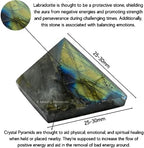 Amazing Gemstone Labradorite Pyramid Crystal Healing Stones - 1" Great Pyramid Figurine of Natural Stone Pyramid for Meditation, Reiki, Chakra Balancing and Crystal Pyramids Grid