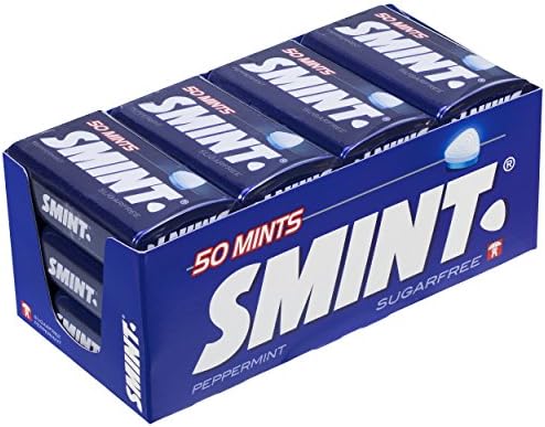 Smint Mints Peppermint, Sugar Free, 12 Packs with 50 Mints