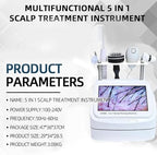 10in Skin Diagnosis Hair Analyzer, Scalp Hair Follicle Detector, with 5 Handles, Hair Analyzer for Home Salon Spa(7in)