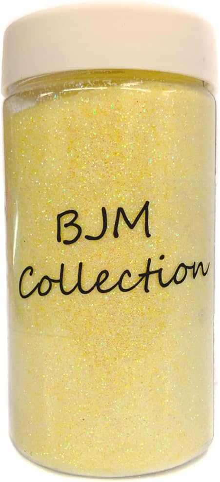 100 Grams Fine Glitter Powder Bottle Art Craft (Light Yellow)