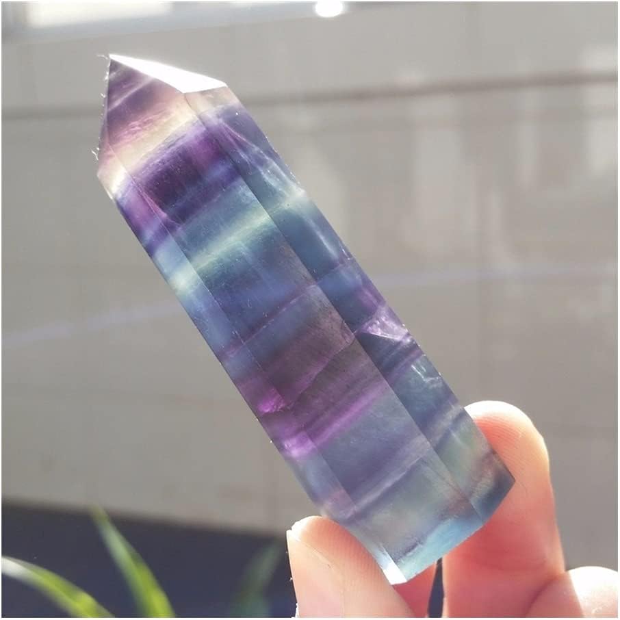 Health & Household Natural Fluorite Quartz Crystal Wand Point