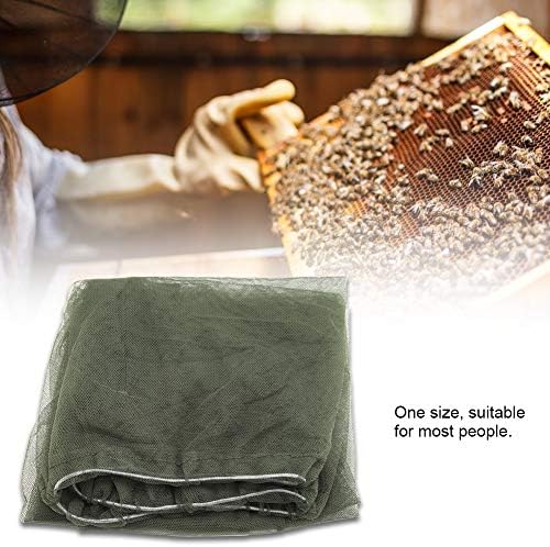 5Pcs Beekeeping Tools,Beekeeping Netting, Head Net Hat Anti Sun Hat Bucket Hat with Hidden Net Mesh Protection from Bee Outdoor (绿色)