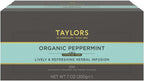Taylors of Harrogate Organic Peppermint, Herbal Tea, Individually Wrapped Bags, 100 Count (Pack of 1), Clean, Pure and Refreshing, Caffeine-Free, Enjoy Hot or Iced, 100 Teabags
