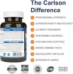 Carlson - Cod Liver Oil, Super 1000 mg + Vitamins A & D3, Wild Norwegian, Sustainably Sourced, 100 Softgels