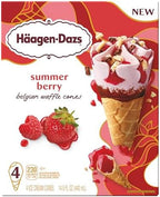 Haagen-Dazs Summer Berry Ice Cream Cones, 4ct