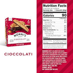 Nonni's Cioccolati Biscotti Italian Cookies, Dark Chocolate Almond Individually Wrapped Gourmet Coffee & Tea Dipping Snack, Crunchy Twice-Baked, 6.88 oz 8 Count