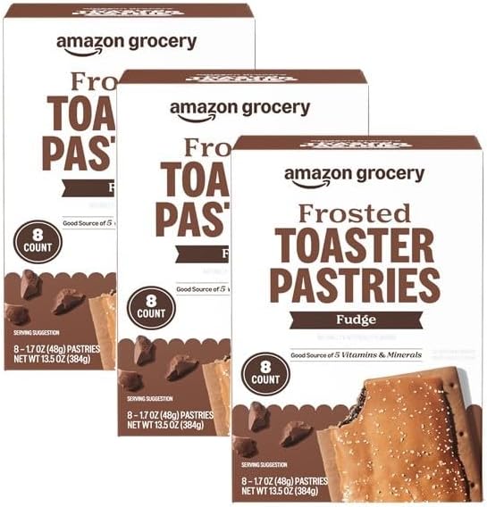 Amazon Fresh, Frosted Fudge Toaster Pastries, (Pack of 24)