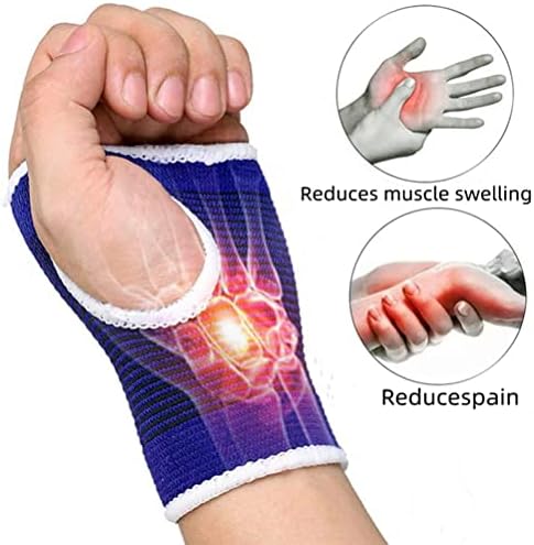 Palm Brace Wrist Compression Sleeves, Everyday Use Wrist Brace, Compression Carpal Tunnel for Wrist Pain Relief, Fitness Gloves, Sports compression Glove, Wrist guard for Men and Women (Blue)