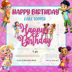Buterbean Cafe Happy Birthday Cake Topper – Cute Bakery Café Theme Cake Decoration for Birthday Celebration, Coffee Shop Style Dessert Topper for Party Cakes, Table Display Styling, Photo Setup.