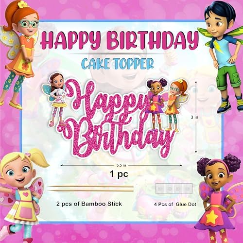 Buterbean Cafe Happy Birthday Cake Topper – Cute Bakery Café Theme Cake Decoration for Birthday Celebration, Coffee Shop Style Dessert Topper for Party Cakes, Table Display Styling, Photo Setup.