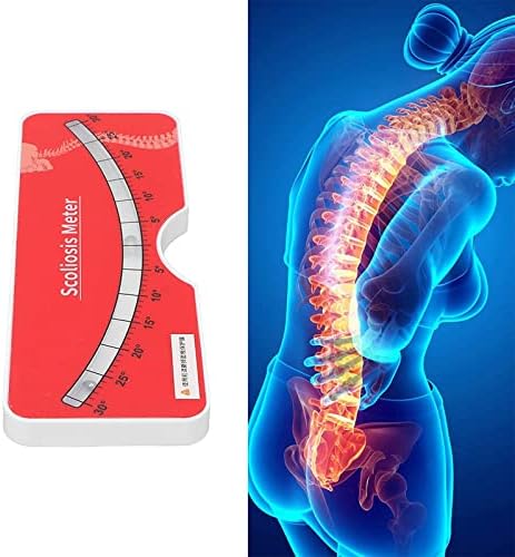 Pocket Scoliometer Medical Measuring Device, for Measuring S Alignment Back Spine Alignment Medical Evaluation Measuring