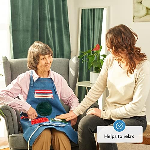 ODOXIA Fidget Apron for Elderly | Fidget Blanket for Dementia | Dementia Products for Elderly | Gift and Activities for Seniors with Alzheimer’s | Sensory Toys