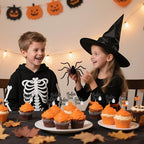 24pcs Baby Boo Cupcake Toppers, Glitter Ghost Cake Picks for Halloween & Baby Shower Decorations, Gender Reveal, Birthday Party Supplies