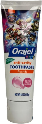 Orajel Paw Patrol Anticavity Fluoride Toothpaste 4.20 Oz Natural Fruity Bubble Flavor