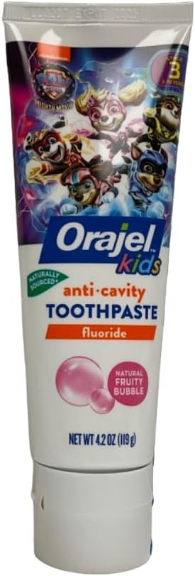 Orajel Paw Patrol Anticavity Fluoride Toothpaste 4.20 Oz Natural Fruity Bubble Flavor