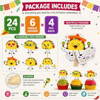 24 Pcs Fiesta Taco Party Cupcake Toppers For Taco Theme Birthday Mexican Fiesta Party Decor Baby Showers Birthday Decoration Supplies