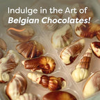 Easter Chocolate Candy Seashells, 8.82 oz, 22 pc Gourmet Hazelnut Praliné Truffles by GuyLian, White & Milk Belgian Chocolate Gift Box, Easter Basket Stuffers for Adults, Gifts for Kids