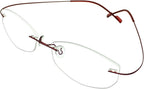 Stylish Rimless Reading Glasses Womens Ladies Red Purple Color Readers