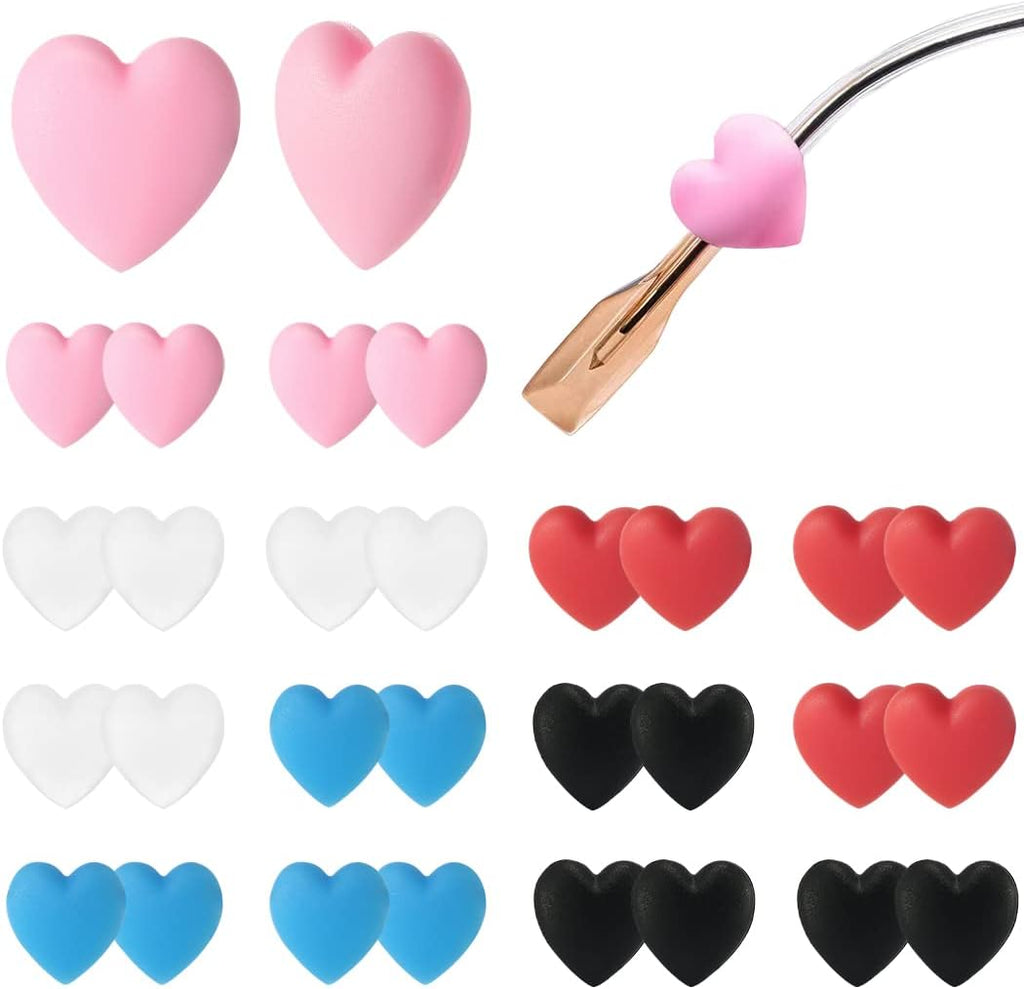 15 Pairs Silicone Eyeglasses Retainer, Eyewear Ear Grip Ear Hooks Anti-Slip Holder Eyeglasses Stoppers Temple Tips For Eyeglasses, Sunglasses, Reading Glasses Multicolor Love