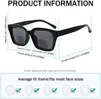 Eyekepper Bifocal Sunglasses for Women Reading under the Sun Stylish Bifocal Readers Tinted Lens Oversize - Black +1.50