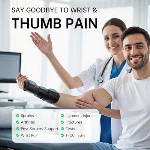 Wrist Brace for Left Hand – Adjustable Night Splint for Carpal Tunnel, Tendonitis, Arthritis, Pain Relief – One Size for Men & Women (Left Hand, One Size)