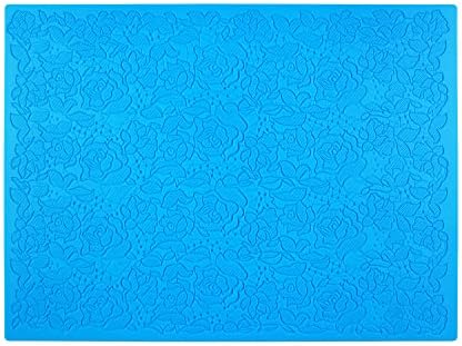 Embossing Lace Fondant Molds, Silicone Cake Fondant Mat, Rose Impression Lace Mold, Multi Circle Flowers Lace Mat Wedding Cake Decoration Tool